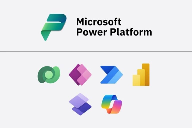 Power Platform suite: Power Apps, Power Automate, Power BI, and Power Virtual Agents